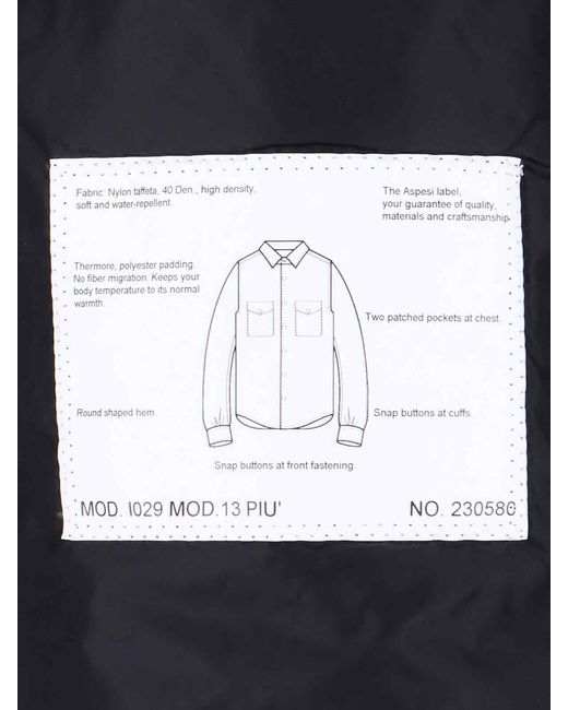 Aspesi Blue 100% Polyamide Shirt for men