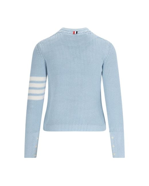 Thom Browne Blue '4-bar' Sweater
