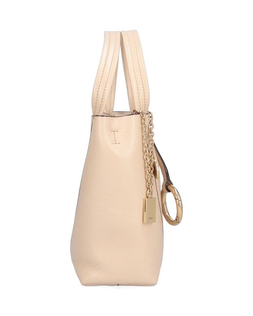 Chloé White Small Tote Bag Spin"