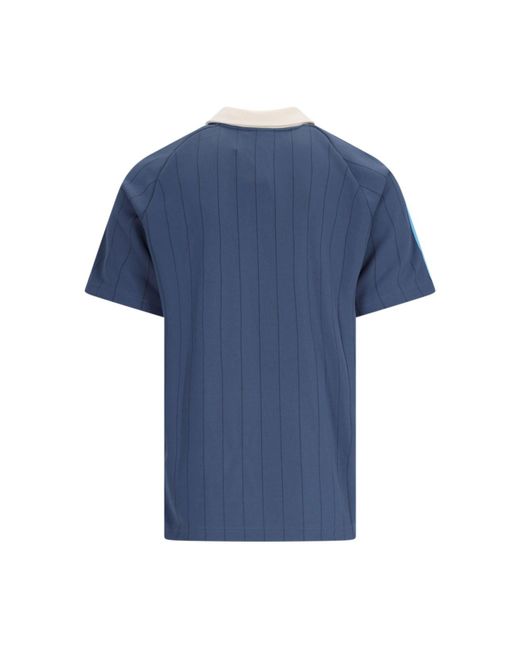 Adidas Blue '3-stripes' Sports Polo Shirt for men