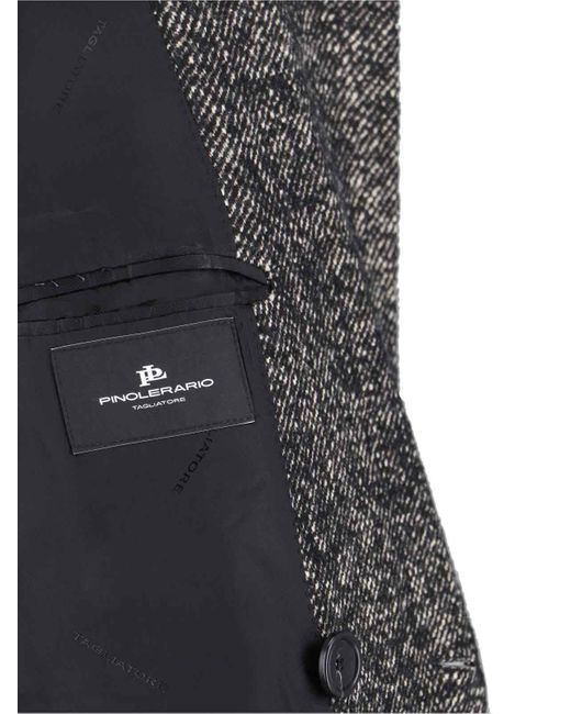 Tagliatore Gray Pino Lerario Double-Breasted Coat for men