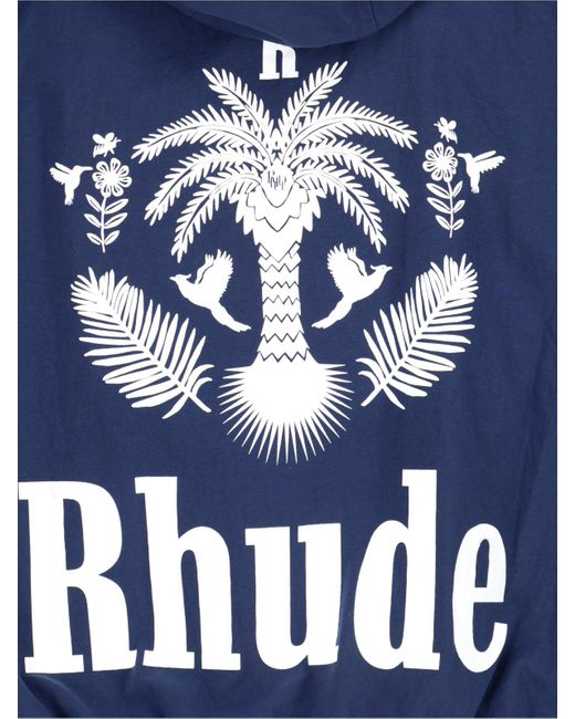 Rhude Blue 'palm Logo Windbreaker' Jacket for men