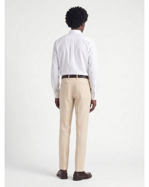 Jil Sander White Minimalist Pointed Collar Cotton Shirt for men