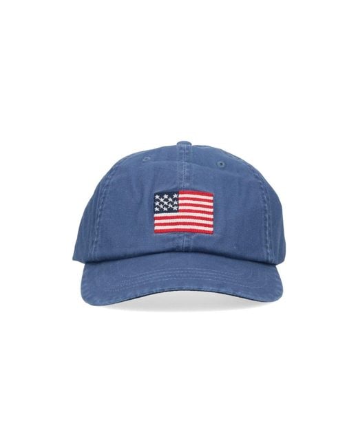 Polo Ralph Lauren Blue Hats Cotton