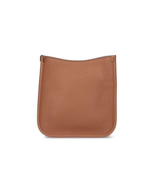 Prada Brown Logo Mini Shoulder Bag