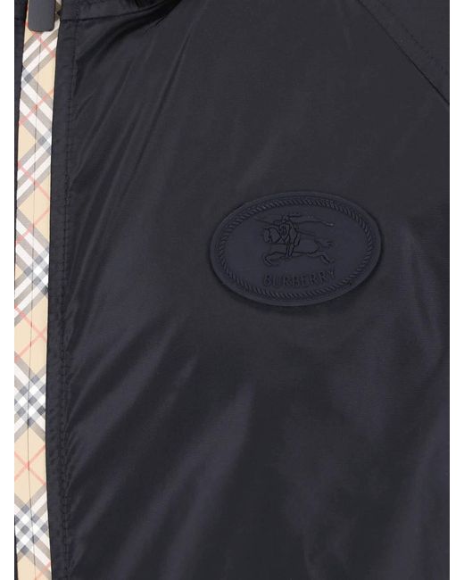 Burberry Blue Hooded Jacket "Clapton" for men