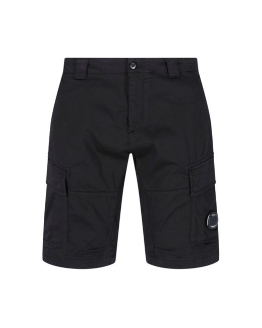 C P Company Blue Cargo Shorts for men
