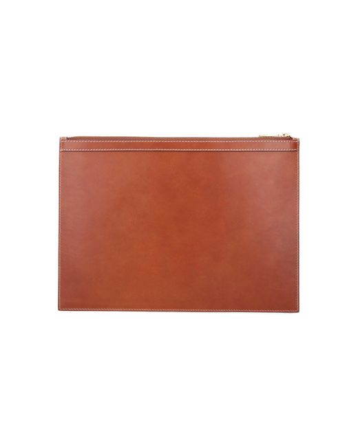 Thom Browne Brown Tricolor Detail Document Holder for men