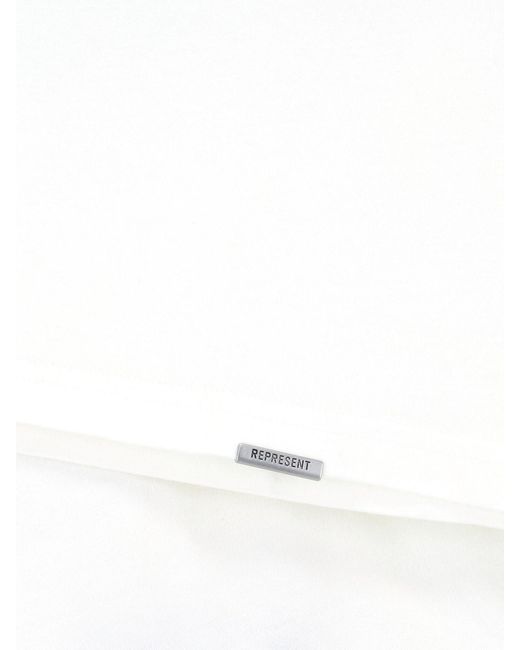 Represent White Lightweight Crew Neck Graphic T-Shirt For for men