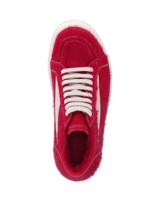 Rick Owens Red Vintage Sneakers