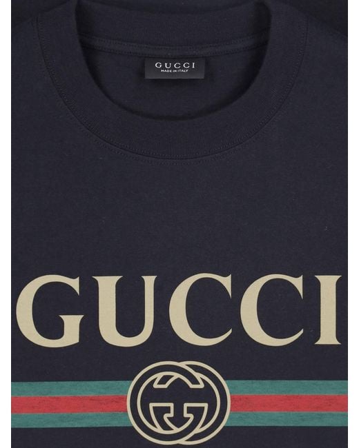 Gucci Black T-Shirt Logo
