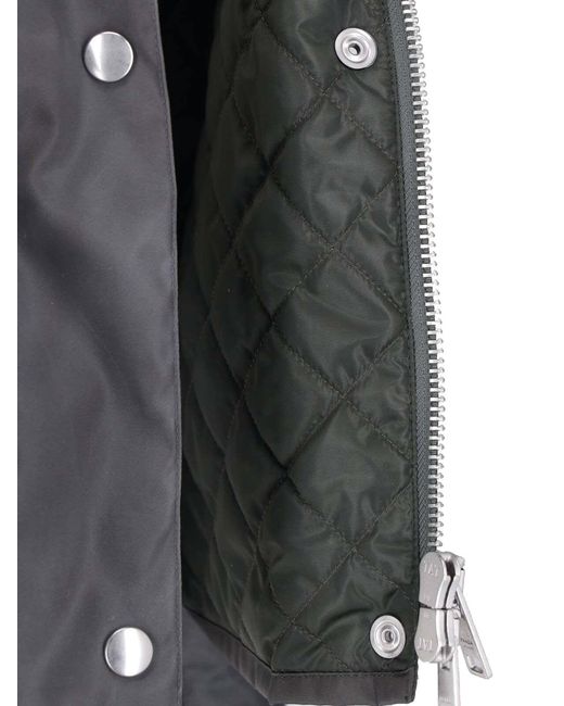 Prada Gray Washed Re-Nylon Raincoat