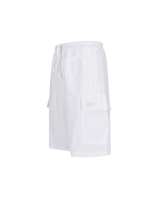 Autry White Cargo Jogger Shorts for men