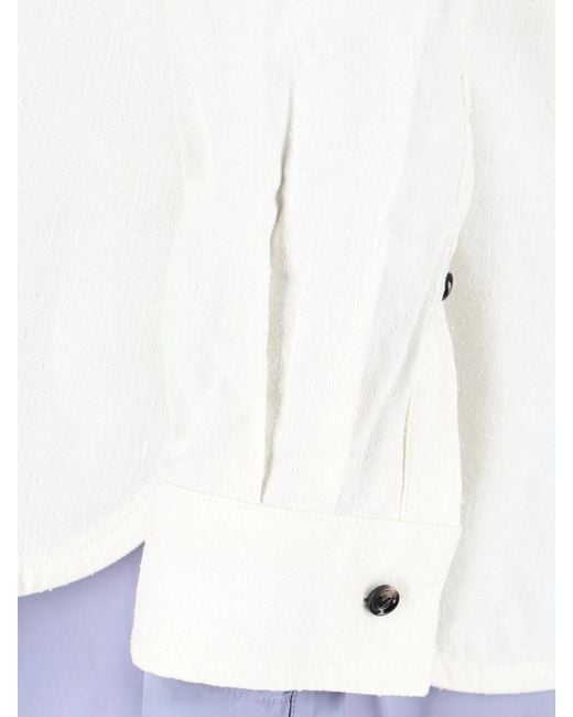 Bottega Veneta White Double Layer Shirt
