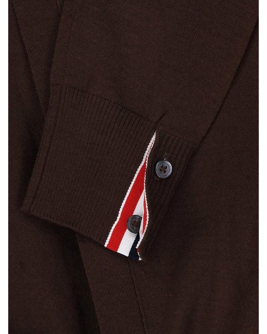 Thom Browne Brown Cardigan "4-Bar"