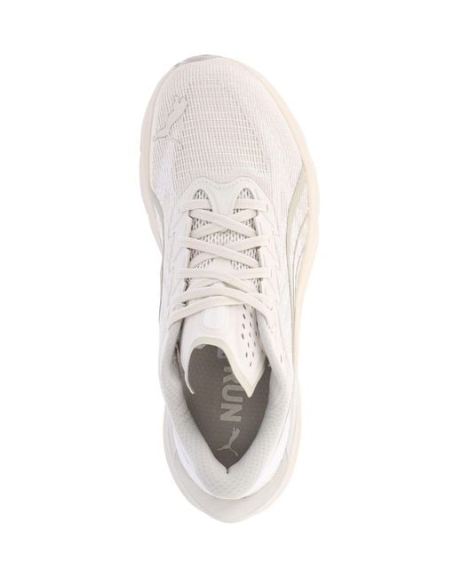 PUMA White Neutral Streamlined Mesh Upper Sneakers