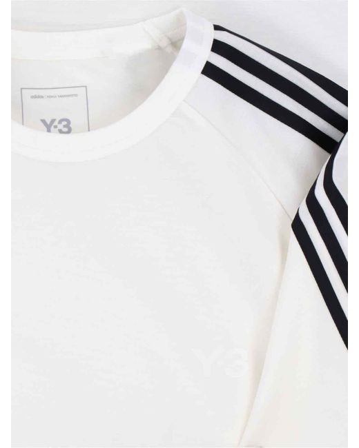 Y-3 White Lyocell & Wool Stretch T-Shirt
