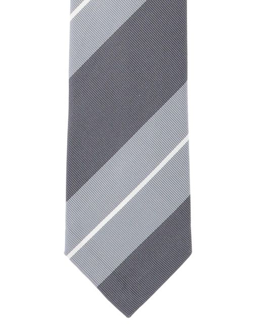 Thom Browne White Diagonal Striped Pointed-tip Tie for men