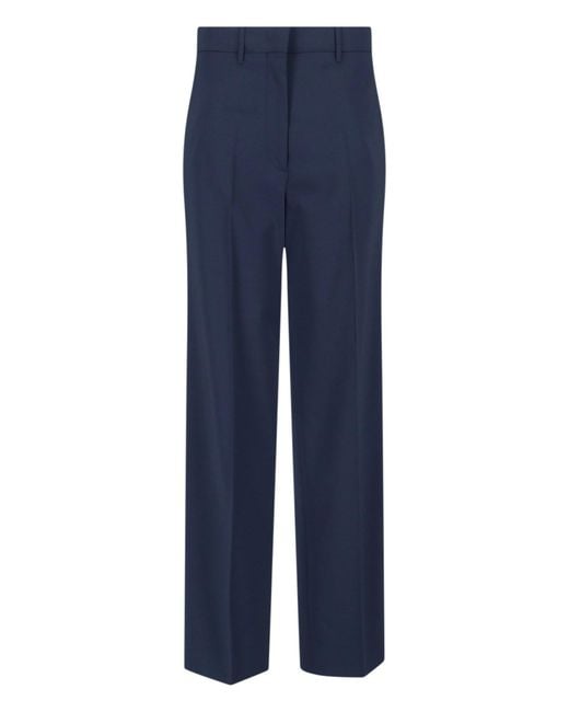 Miu Miu Blue Tailored Virgin Wool Trousers