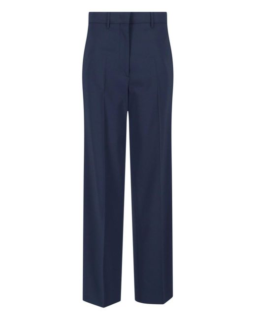 Miu Miu Blue Tailored Virgin Wool Trousers