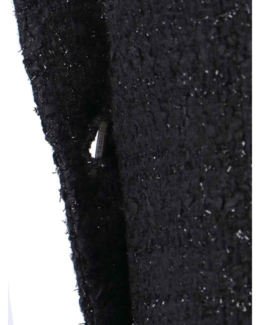 Tagliatore Black Tailored Jacket With Notched Lapel And Textured Fabric