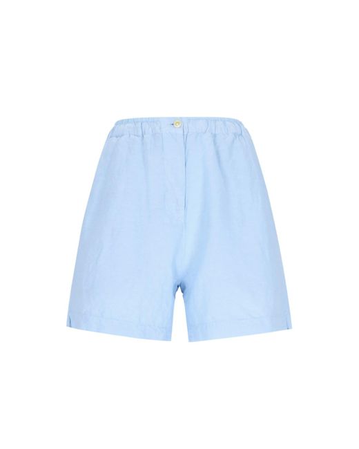 Finamore 1925 Blue Silk And Cotton Shorts