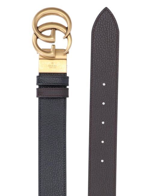 Gucci Black 'Gg' Reversible Belt for men