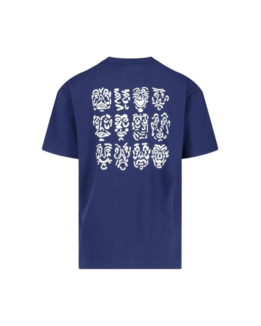 POLAR SKATE Blue "12 Faces" T-shirt for men