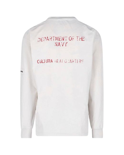 Cultura White T-Shirt Logo for men