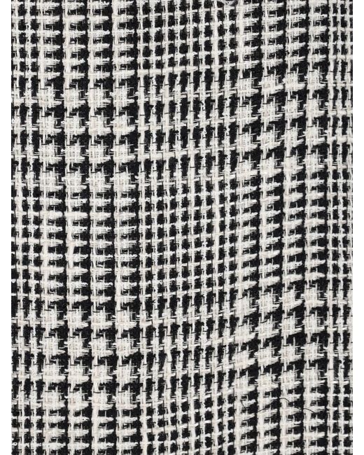 Gianluca Capannolo Gray Houndstooth Foot Midi Dress