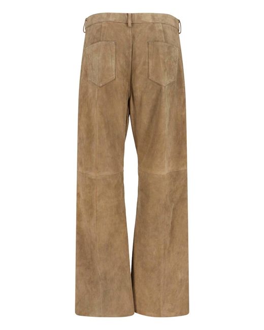 Rick Owens Natural Suede Pants for men