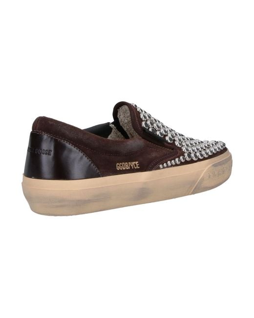 Golden Goose Deluxe Brand Brown Premium Leather Low-Top Sneakers for men