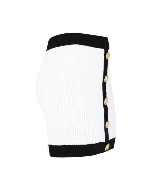 Gonna Mini In Misto Viscosa di Balmain in Black