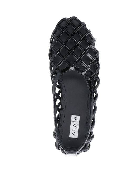 Alaïa Black "Flat Cage" Ballet Flats