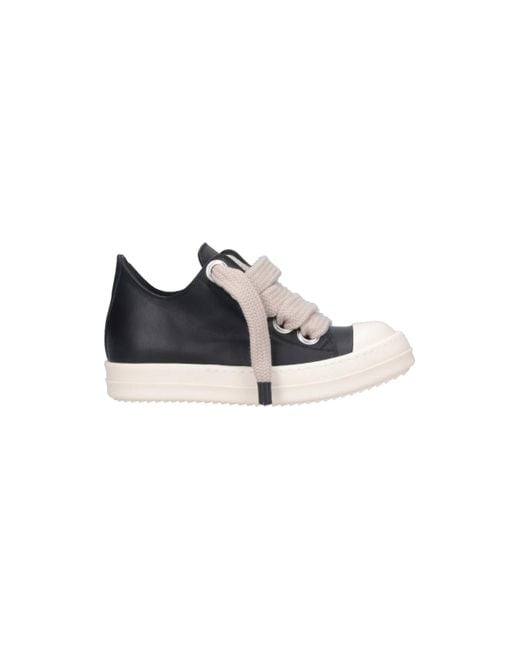 Rick Owens Black "Jumbolaced" Low-Top Sneakers