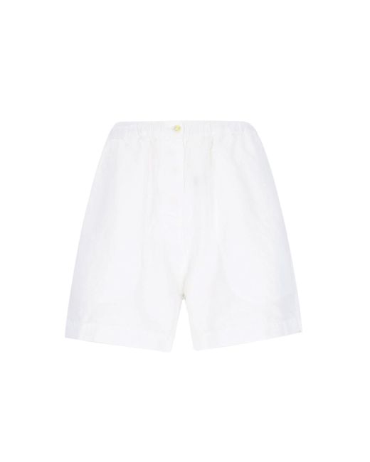 Finamore 1925 White Silk And Cotton Shorts