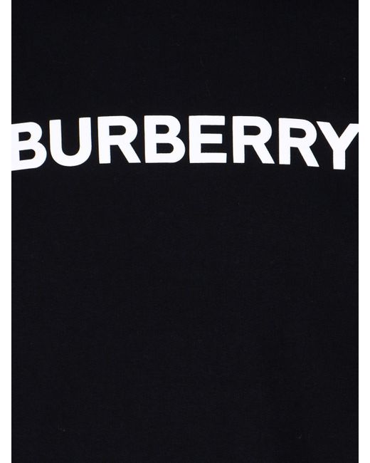 Felpa Girocollo Logo di Burberry in Blue da Uomo