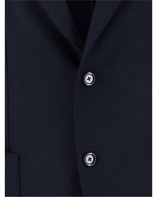 Lardini Blue Single-Breasted Wool And Cashmere Blazer for men