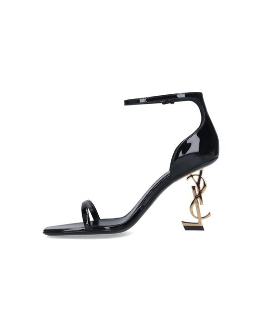 Saint Laurent White "Opyum" Sandals