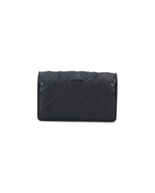 Tory Burch Black Fleming Chain Wallet