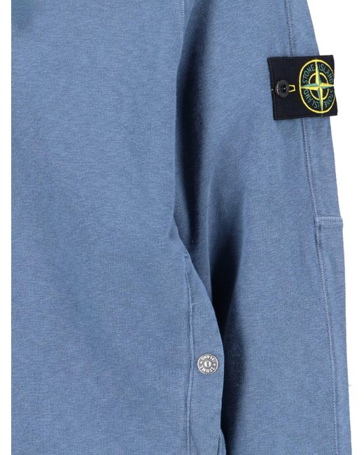 Stone Island Blue '63160' Zip Sweatshirt for men
