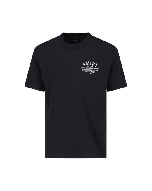 T-Shirt Logo Retro di Amiri in Black da Uomo
