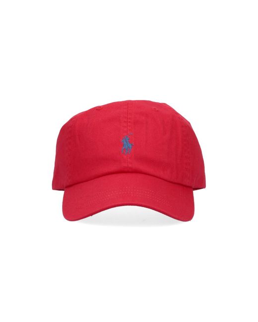 Cappello Baseball Logo di Polo Ralph Lauren in Red