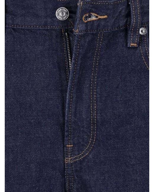 Calvin Klein Blue High-Rise Wide-Leg Jeans