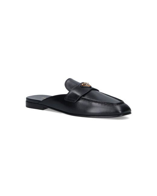 Prada Black Logo Mules
