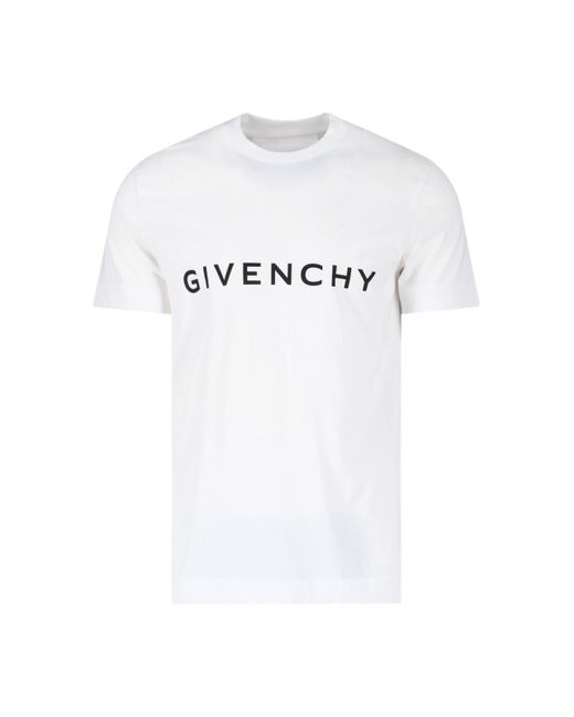 T-Shirt Stampa Logo di Givenchy in White da Uomo
