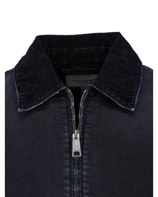 Carhartt Blue Jacket Zip "Og Arcan" for men
