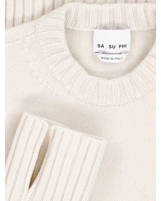 Sa Su Phi White Cashmere Sweater
