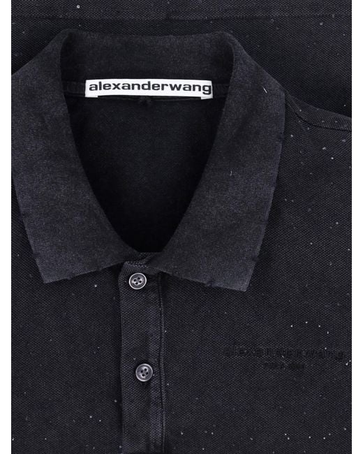 Alexander Wang Blue Strass Polo
