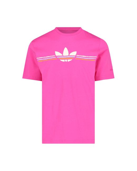 adidas 80s Printed T shirt in Pink for Men Lyst UK